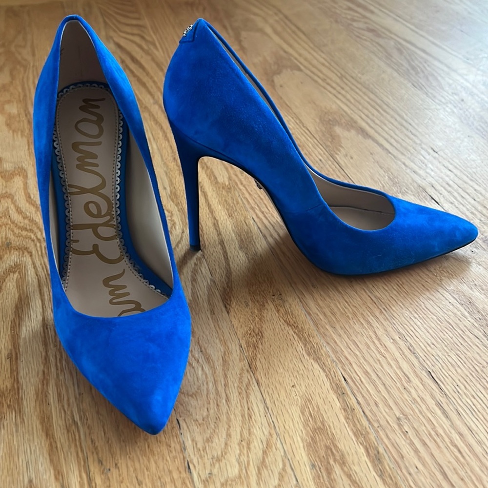 Sapphire Blue suede Sam Edelman Pumps Size 7.5